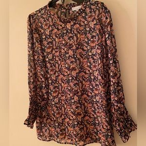 Floral Women’s Long-sleeve Blouse Top
